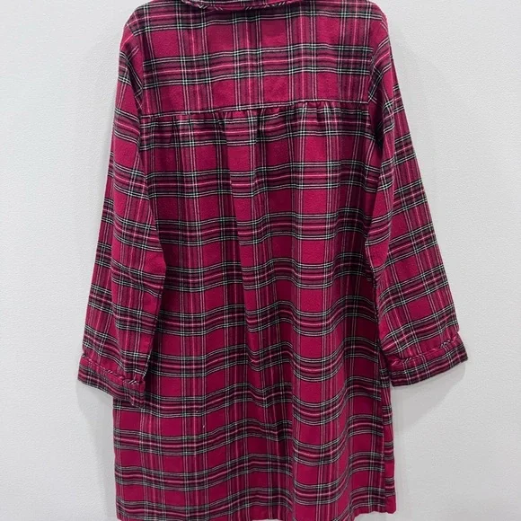 ⭐️3/30⭐️ Gymboree Red Plaid Long Sleeve Pajamas dress - Picture 5 of 5